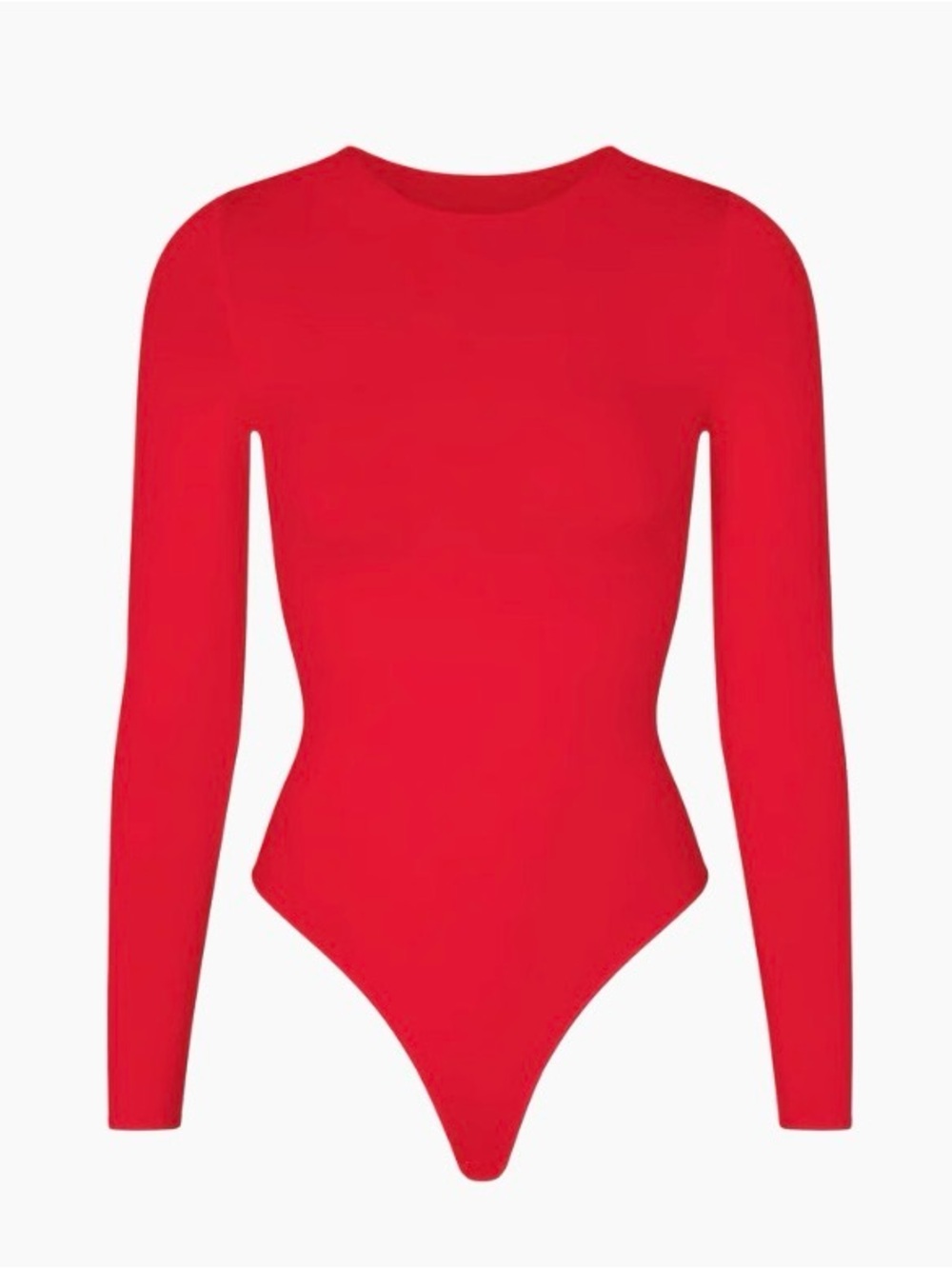❤️ SKIMS Essential Crew Neck Long Sleeve Bodysuit | Red | Size S/M | NWT🏷️